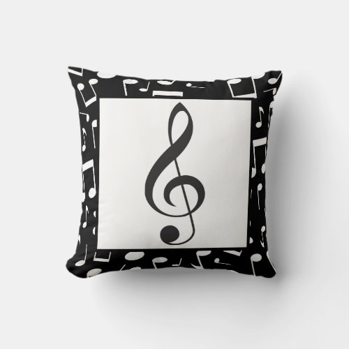Music Treble Clef Gift Pillow For Musician