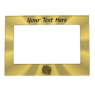 Music Treble Clef Gold Customized Magnetic Picture Frame