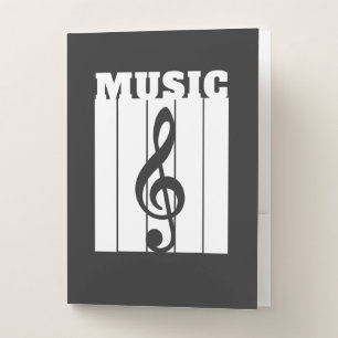 Music Treble Clef Musician Pocket Folder