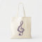 Music Treble Clef Purple Dots Bag