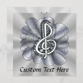 Music Treble Clef Silver (Front/Back)
