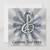 Music Treble Clef Silver (Front)