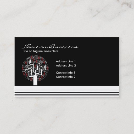 Customizable music tree business card templates