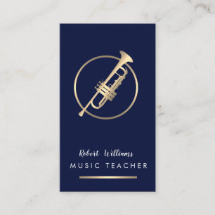 Music Trumpet Instrument Bass Band Musician Business Card
