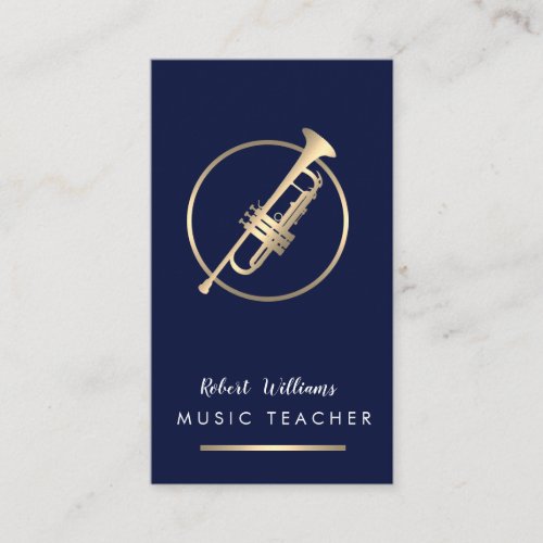 Music Trumpet Instrument Bass Band  Musician Business Card