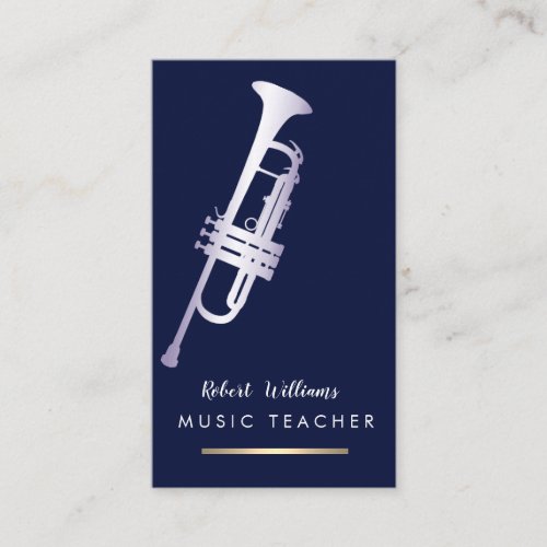 Music Trumpet Instrument Bass Band  Musician Business Card