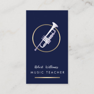 Music Trumpet Instrument Bass Band Musician Business Card