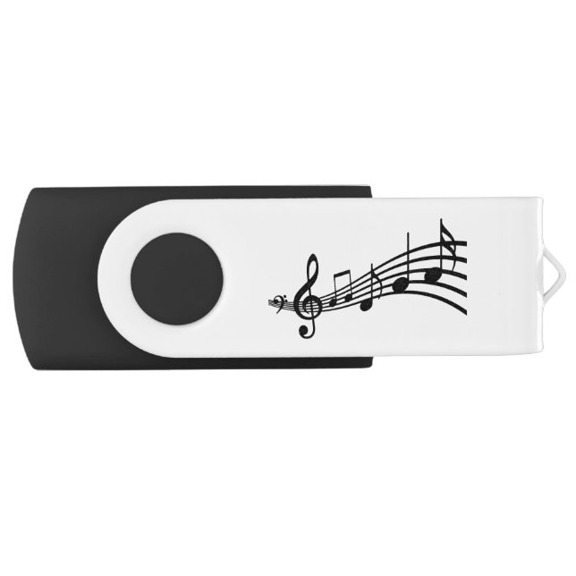 music USB Swivel Flash Drive (Front)