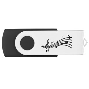 music USB Swivel Flash Drive