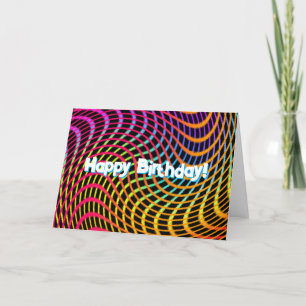 Music Vibration Color Dancing Vibes Birthday Card