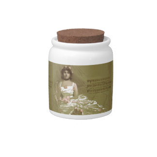 music victorian candy jar