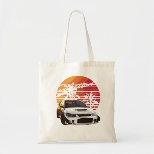 Music Vintage Retro Mitsubishi Evolution Evo Summe Tote Bag