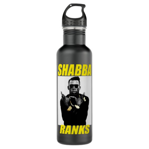 Music Vintage Retro shabba ranks Dancehall Rock Ne Stainless Steel Water Bottle