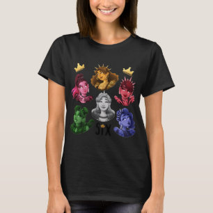Music Vintage Six Queens The Musical Gift Music Fa T-Shirt