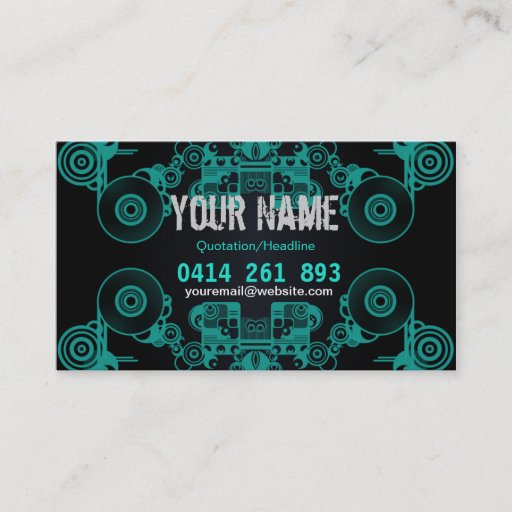 Customizable Music Vinyl Circles Business Card
