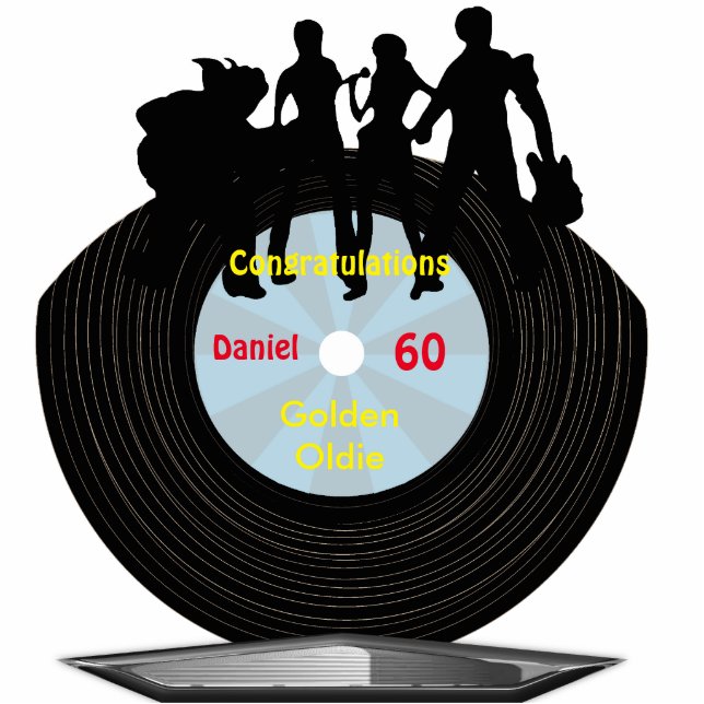 Music Vinyl Record Themed Milestone Birthdays Cutout (Front)