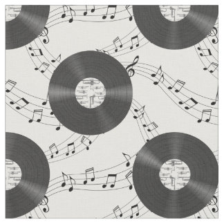 Music Vinyl Records Fabric