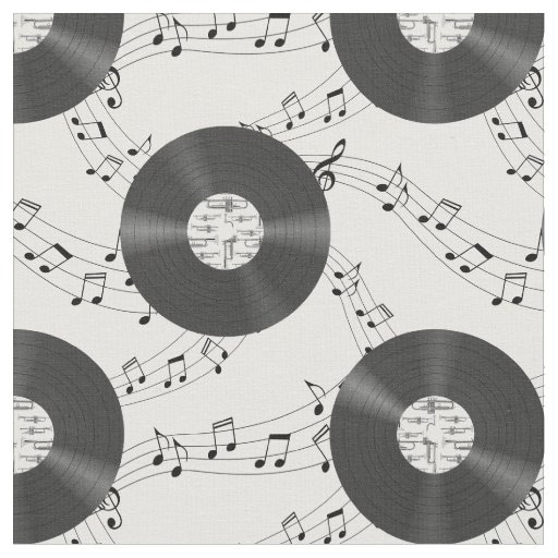 Music Vinyl Records Fabric