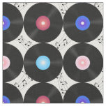 Music Vinyl Records Music Notes Fabric