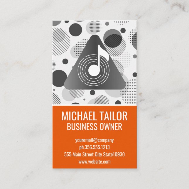 Music Vinyl | Sound Note Business Card (Front)