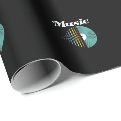 music vinyl wrapping paper