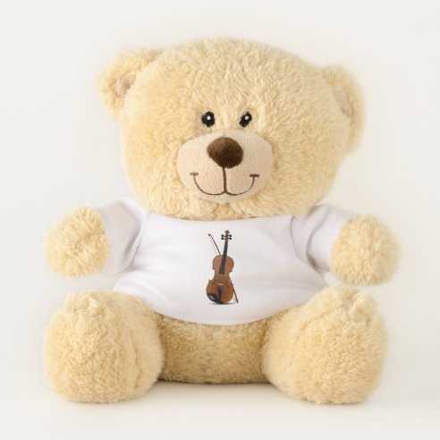 teddy bear playing violin