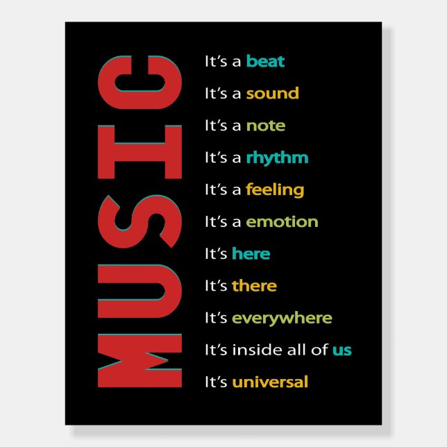 music vocal band school foam board (Front)