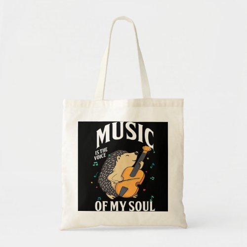 Music Voice Of Soul Cello Player Cellist Hedgehog  Tote Bag