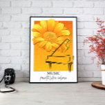 Music Wall Art Canvas<br><div class="desc">This mid-century inspired image is a retro delight,  with its bold geometric shapes and bright colors. Perfect for adding a touch of vintage charm to your home decor.</div>