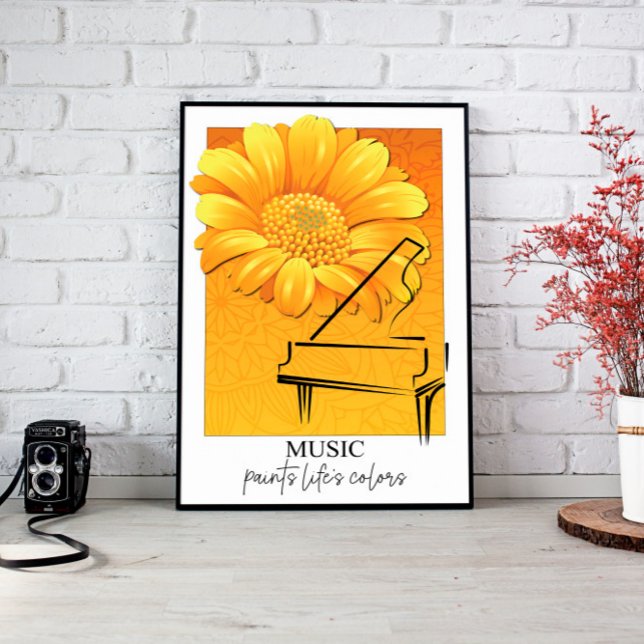 Music Wall Art Canvas (living room décor, above bed wall art, modern home décor, nursery wall art, large wall décor, canvas)