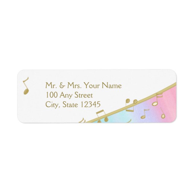 Music Watercolor Gold Label (Front)