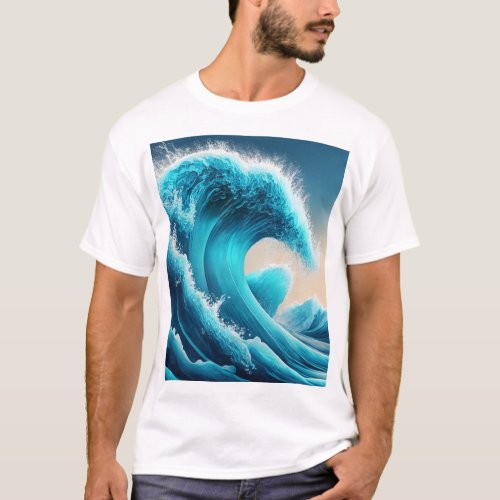 Music Wave Ocean Mens Graphic T_Shirt