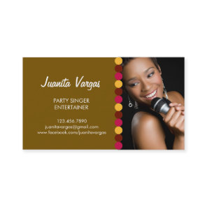 Music Wedding Singer Photo Business Card
