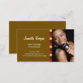 Music Wedding Singer Photo Business Card (Front/Back)