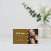 Music Wedding Singer Photo Business Card (Standing Front)