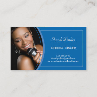 Music Wedding Singer Photo Business Card
