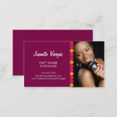 Music Wedding Singer Photo Business Card (Front/Back)