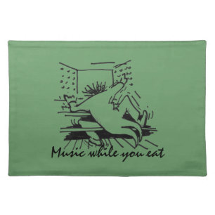 Music while you eat cloth placemat