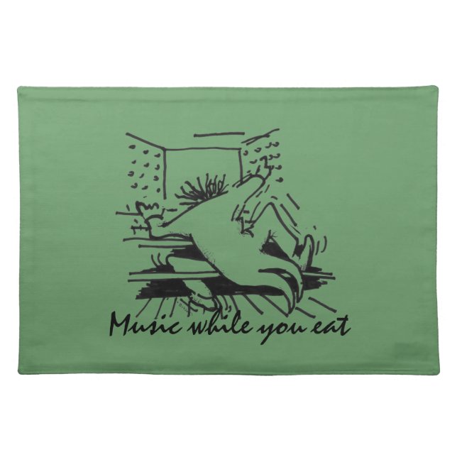 Music while you eat cloth placemat (Front)