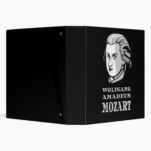 Music _ Wolfgang Amadeus Mozart Portrait 3 Ring Binder