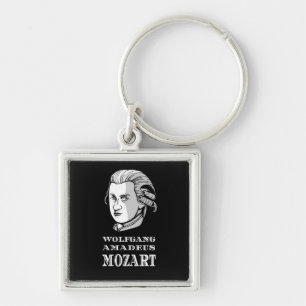 Music - Wolfgang Amadeus Mozart Portrait Keychain