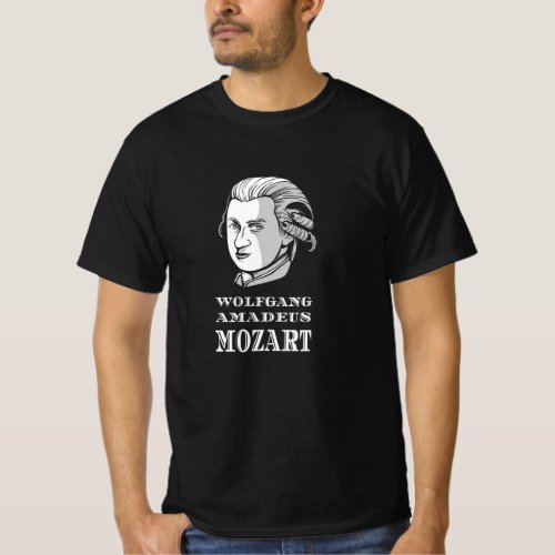 Music _ Wolfgang Amadeus Mozart Portrait T_Shirt