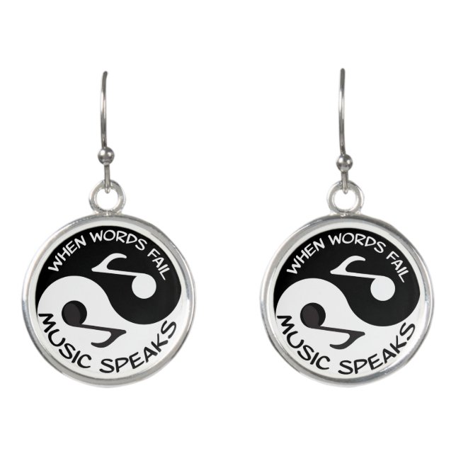 music yin yang earrings (Front)