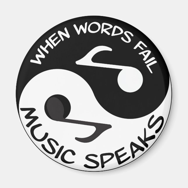 Music Yin Yang Magnet (Front)