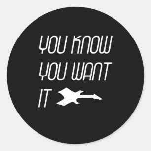 Music You Know You Want Guitar Classic Round Sticker