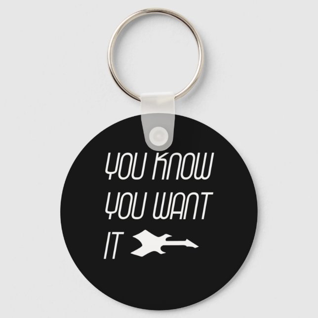 Music You Know You Want Guitar Keychain (Front)