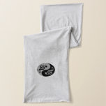 music zen symbol scarf<br><div class="desc">Yin yang sign with musical notes</div>