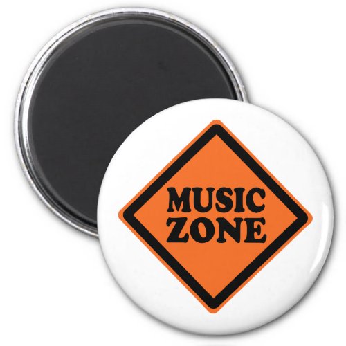 Music Zone Road Sign Magnet