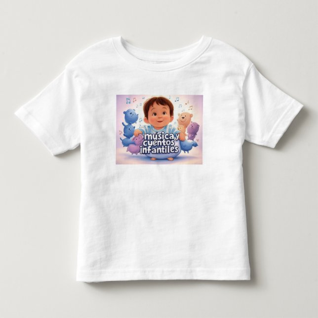 Música y cuentos infantiles toddler t-shirt (Front)