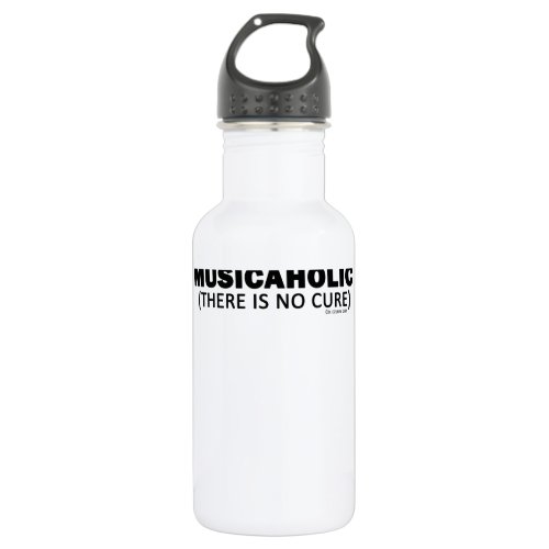 Musicaholic There Is No Cure Water Bottle